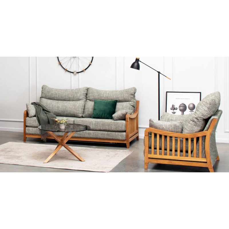 KIPARISAS sofa su ąžuolo porankiais