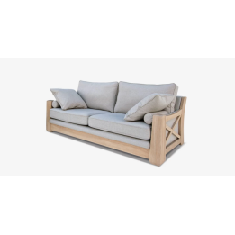 RIEŠĖ sofa su natūralaus ąžuolo porankiais