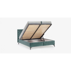 Dvigulė lova su patalynės dėže ir šviesa