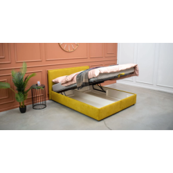 Dvigulė lova su patalynės dėže ir apšvietimu | 140–180 cm