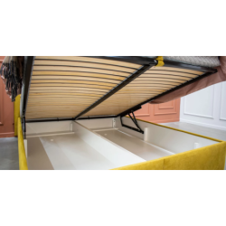 Dvigulė lova su patalynės dėže ir apšvietimu | 140–180 cm