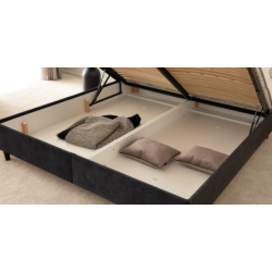 Dvigulė lova su patalynės dėže