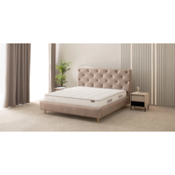 Dvigulė lova su patalynės dėže ir grotelėmis