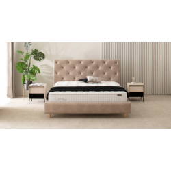 Dvigulė lova su patalynės dėže ir grotelėmis