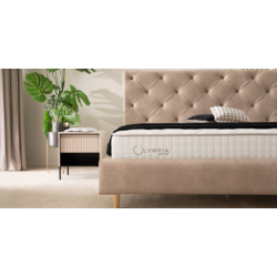 Dvigulė lova su patalynės dėže ir grotelėmis