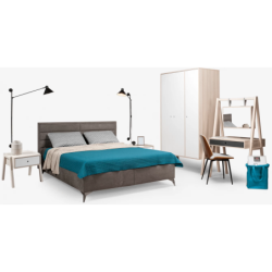 Dvigulė lova su apšvietimu ir patalynės dėže