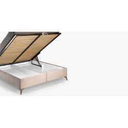 Dvigulė lova su apšvietimu ir patalynės dėže