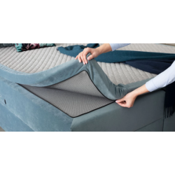 Dvigulė lova su plačiu galvūgaliu ir USB