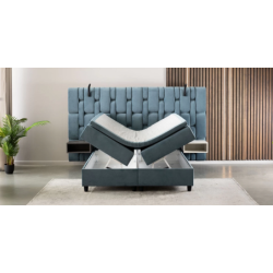 Dvigulė lova su plačiu galvūgaliu ir USB