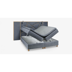 Dvigulė lova su čiužiniu, apšvietimu ir USB