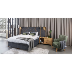 Dvigulė lova su čiužiniu, apšvietimu ir USB