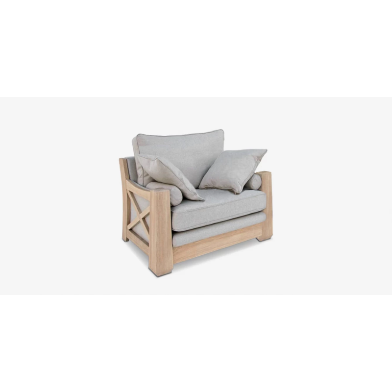 RIEŠĖ fotelis su ąžuolo porankiais