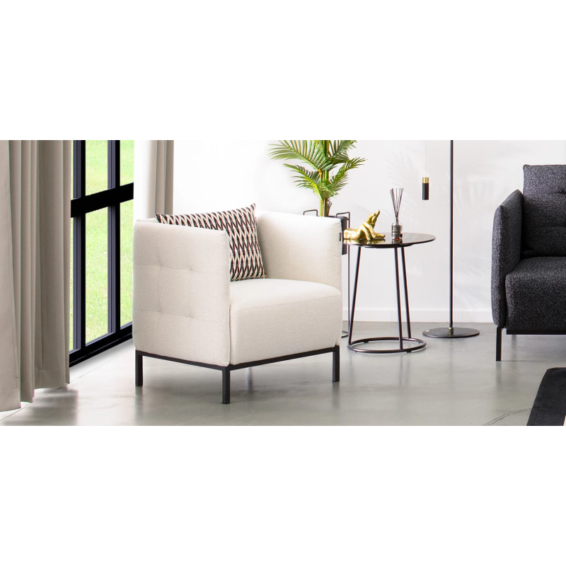 DOMINO fotelis su pasirenkama lentynėle