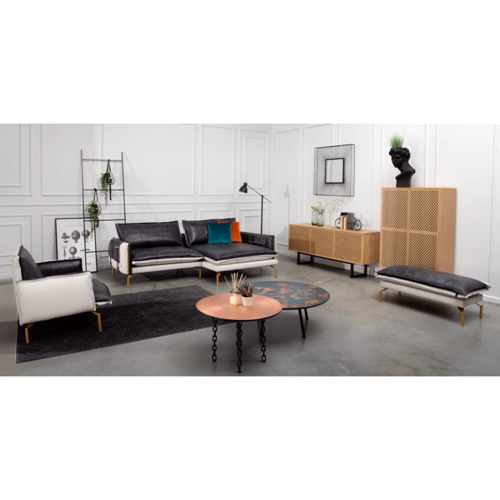 LOFT fotelis su metalinėmis kojelėmis