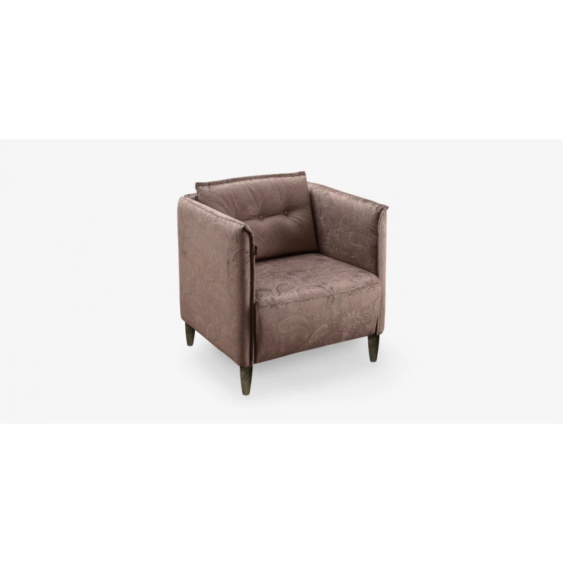 Elegantiškas fotelis su aukštomis kojelėmis