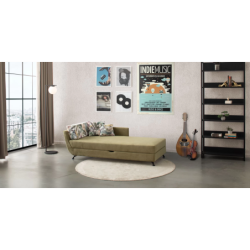 Vienvietė sofa-lova su patalynės dėže 90×195