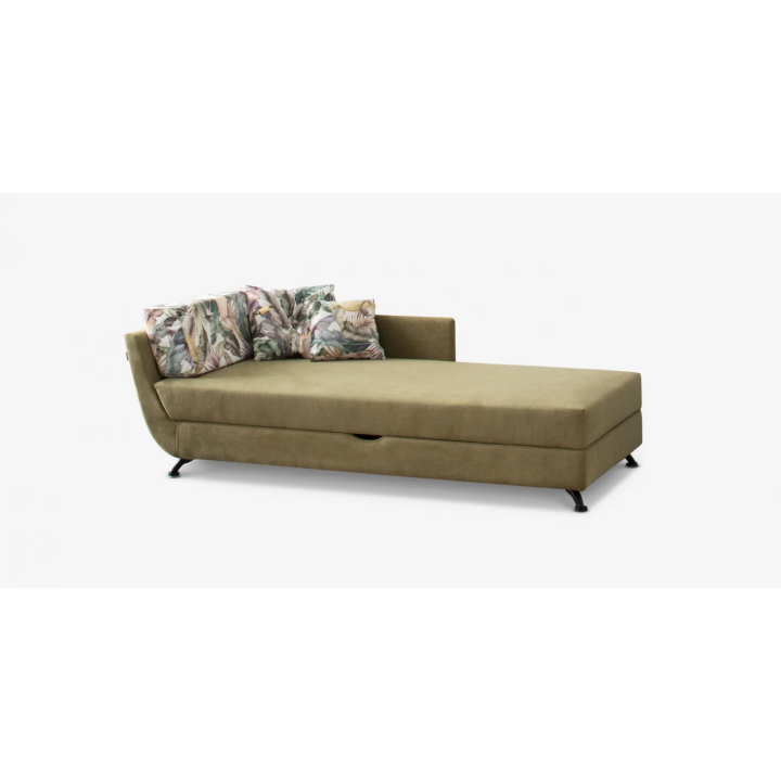 Vienvietė sofa-lova su patalynės dėže 90×195