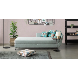 Sofa-lova 90×195 su patalynės dėže – audinių pasirinkimas