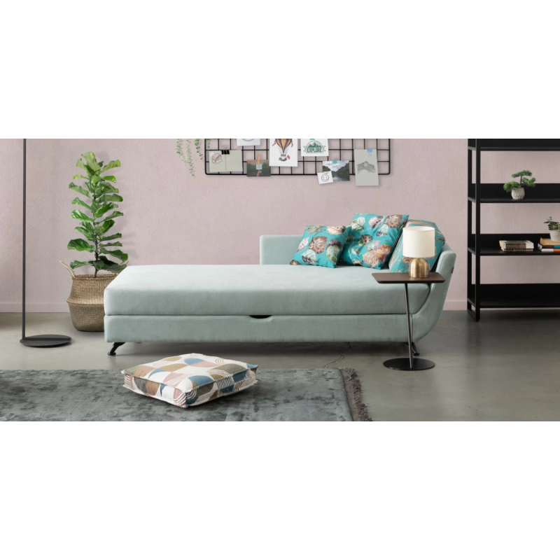 Sofa-lova 90×195 su patalynės dėže – audinių pasirinkimas