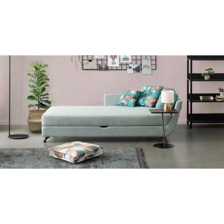Sofa-lova 90×195 su patalynės dėže – audinių pasirinkimas