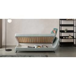 Sofa-lova 90×195 su patalynės dėže – audinių pasirinkimas