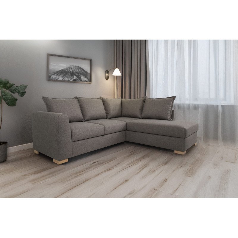 Kampinė sofa MINCHI su miegojimo funkcija