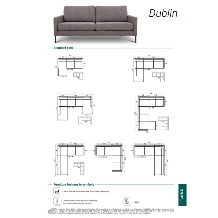 Minkštas kampas Dublin – modernus paprastumas
