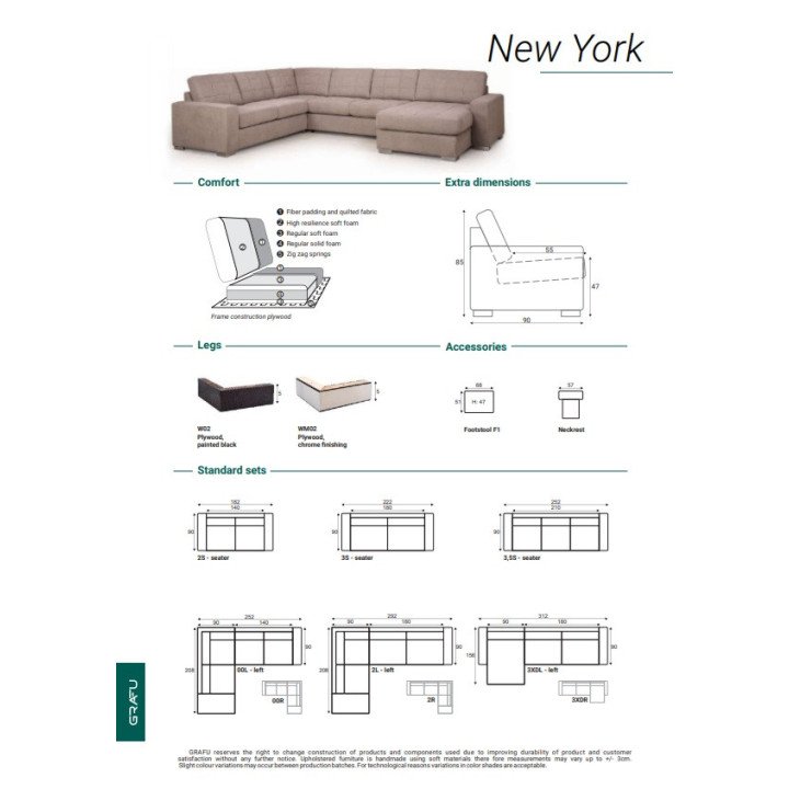 Klasikinis minkštas kampas New York