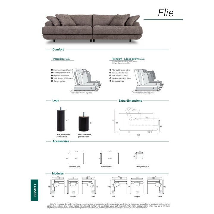 Sofa Elies – elegantiškas minimalizmas
