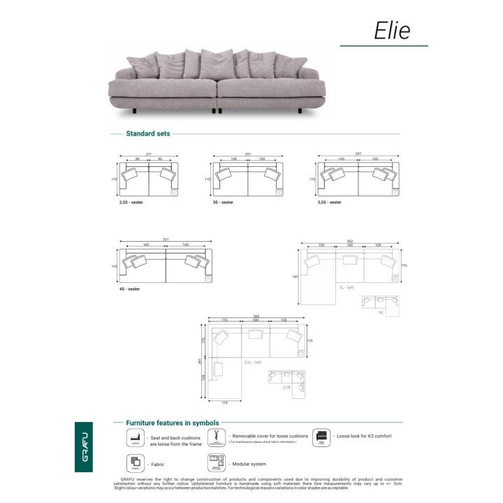 Sofa Elies – elegantiškas minimalizmas