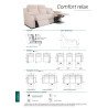 Modulinė sofa Comfort Relax su recline