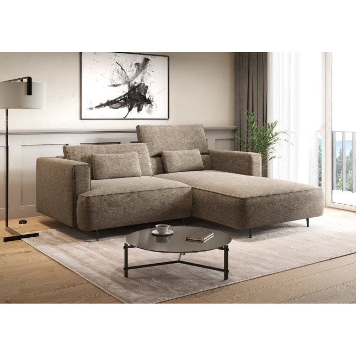Kenzo kampinė sofa su gilia sėdimąja dalimi