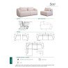 Modulinė sofa Sori – modernus minimalizmas