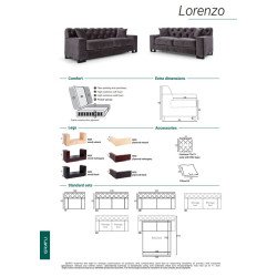 Minkštas kampas LORENZO – Chester stiliaus dizainas