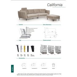 Minkštas kampas CALIFORNIA – skandinaviškas dizainas