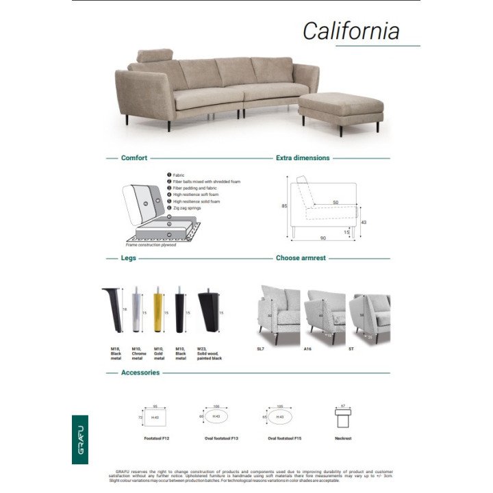 Minkštas kampas CALIFORNIA – skandinaviškas dizainas