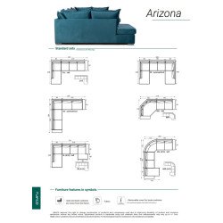 Minkštas kampas Arizona – modulinis komfortas