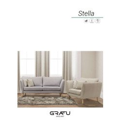 Minkštas kampas Stella su aukštomis kojelėmis