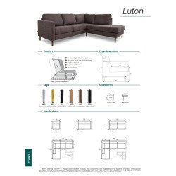 Minkštas kampas Luton – modernus minimalizmas