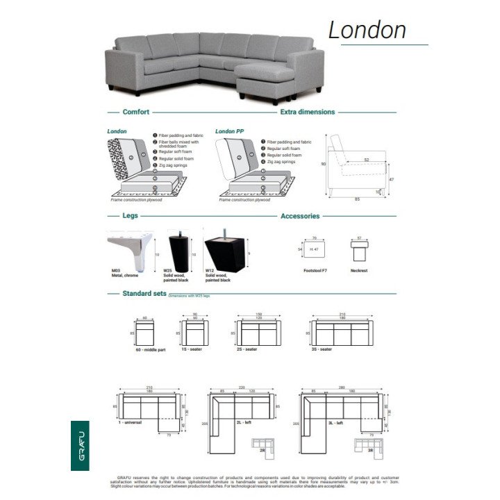 Minkštas kampas London – universalus sprendimas