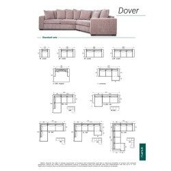 Minkštas kampas Dover – išskirtinis komfortas