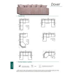 Minkštas kampas Dover – išskirtinis komfortas