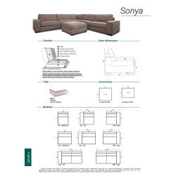 Klasikinis minkštas kampas Sonya su bankete