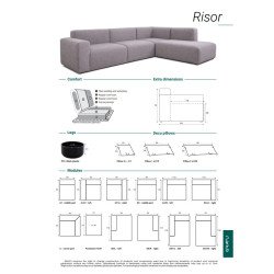 Modulinis minkštas kampas Risor – funkcionalus