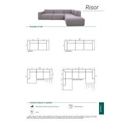 Modulinis minkštas kampas Risor – funkcionalus
