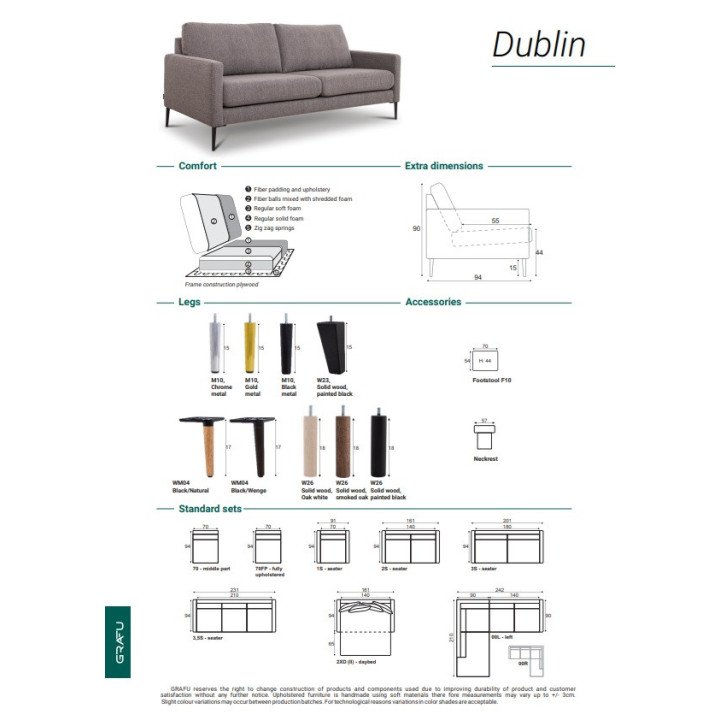 Sofa Dublin – modernus paprastumas