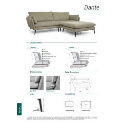 Sofa Dante Premium – klasika su retro akcentais