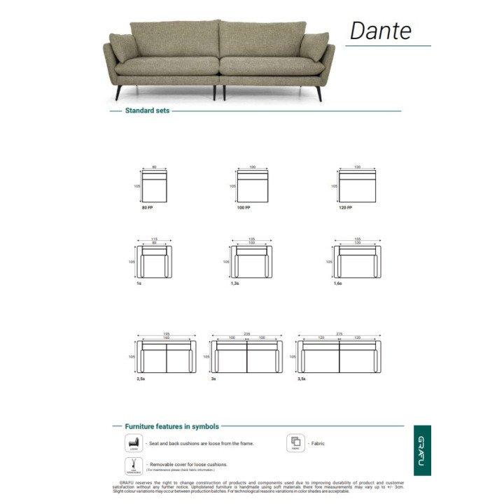 Sofa Dante Premium – klasika su retro akcentais