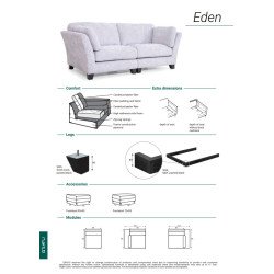 Sofa Eden – jaukus modernus komfortas