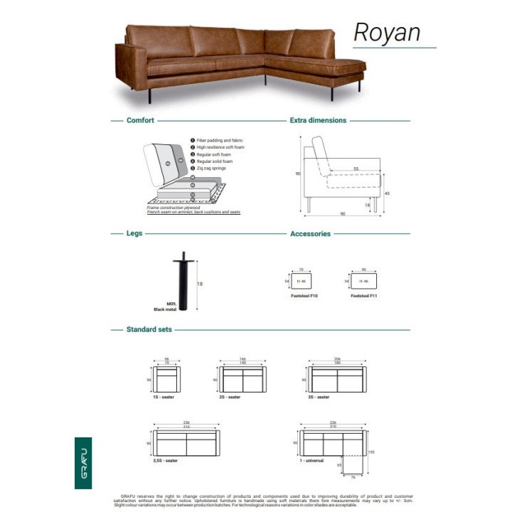 Sofa Royan – nesenstantis klasikinis dizainas